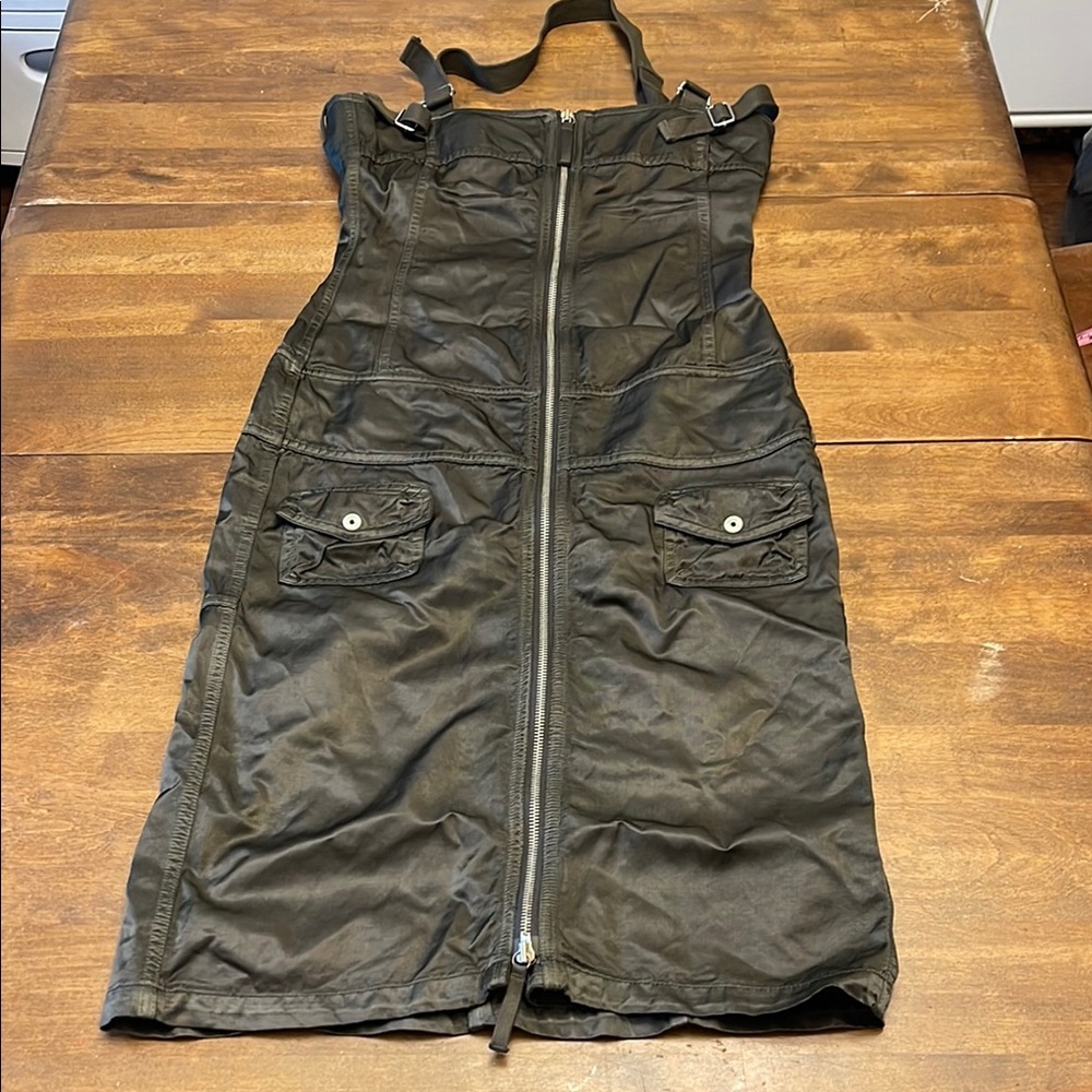 J. Lindeberg - Army Green Front zippered Dress